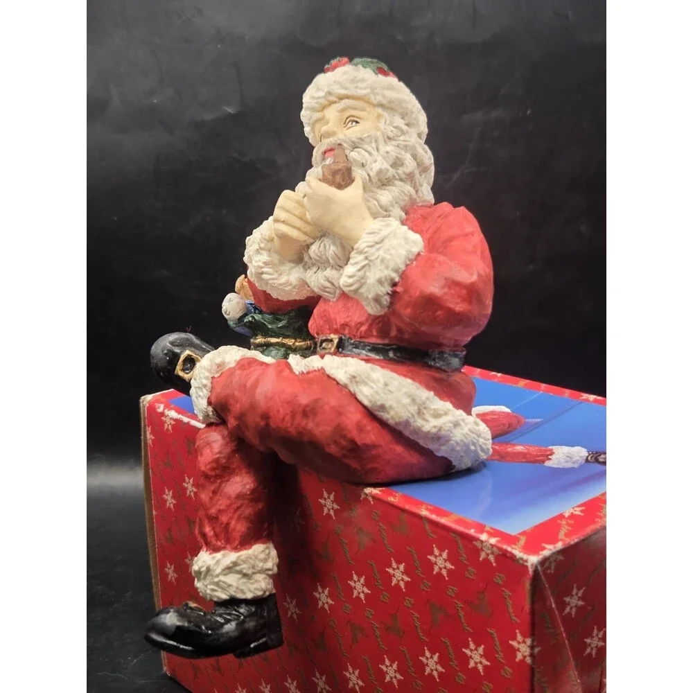 Vtg Artmark Santa Claus Leg Crossed Shelf Sitter Figurine Christmas Holiday 8